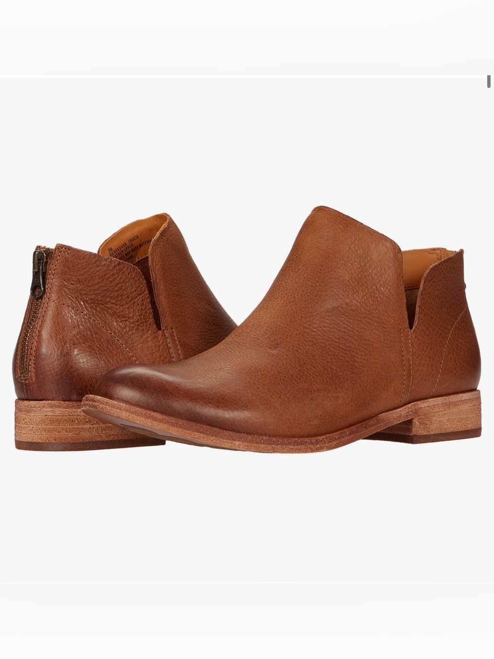 KORK-EASE Renny women camel Leather cutouts, hand-finished ankle boots Size: 7M